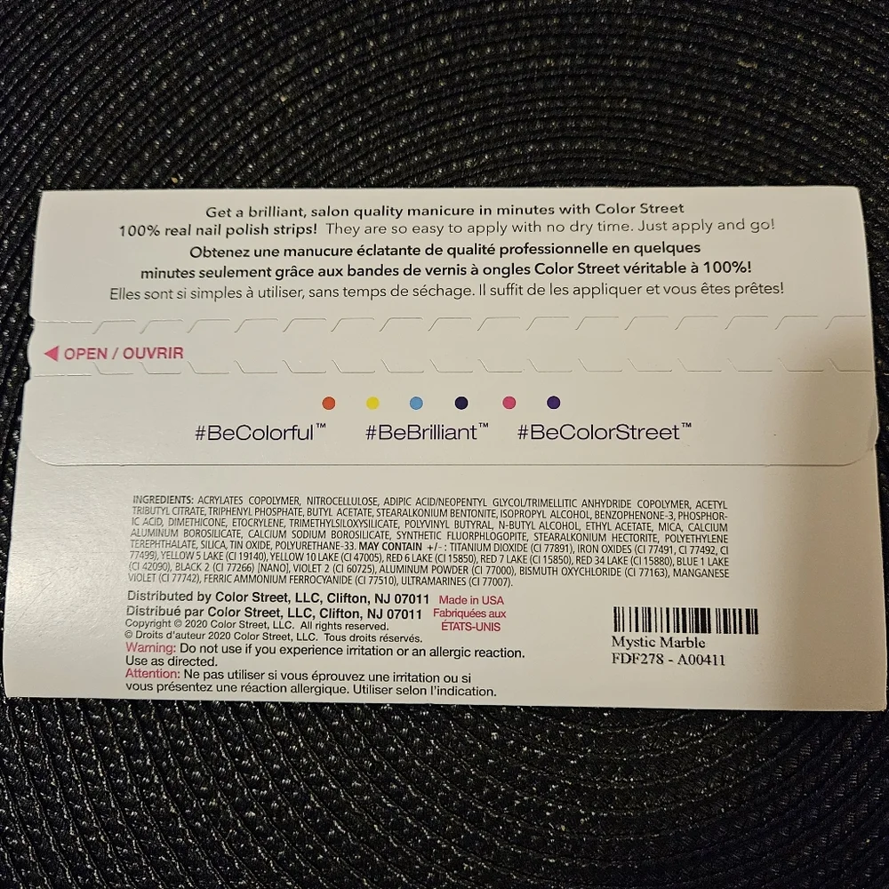 Color Street Mystic Marble Nail Strips - Black & White - Retired - Picture 2 of 3